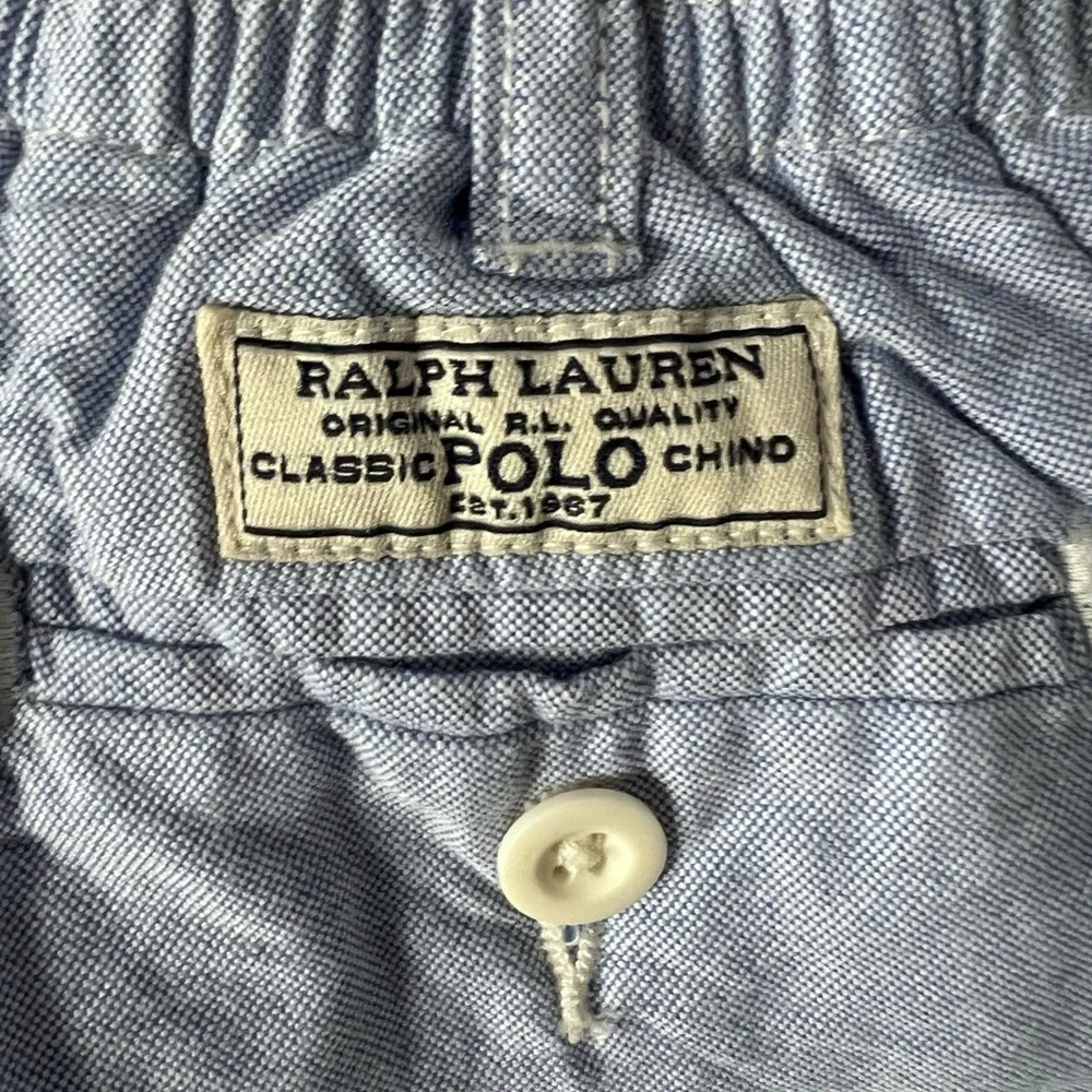 Ralph Lauren Boys Cotton Chambray Blue Chino